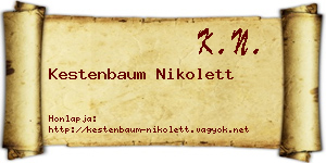 Kestenbaum Nikolett névjegykártya